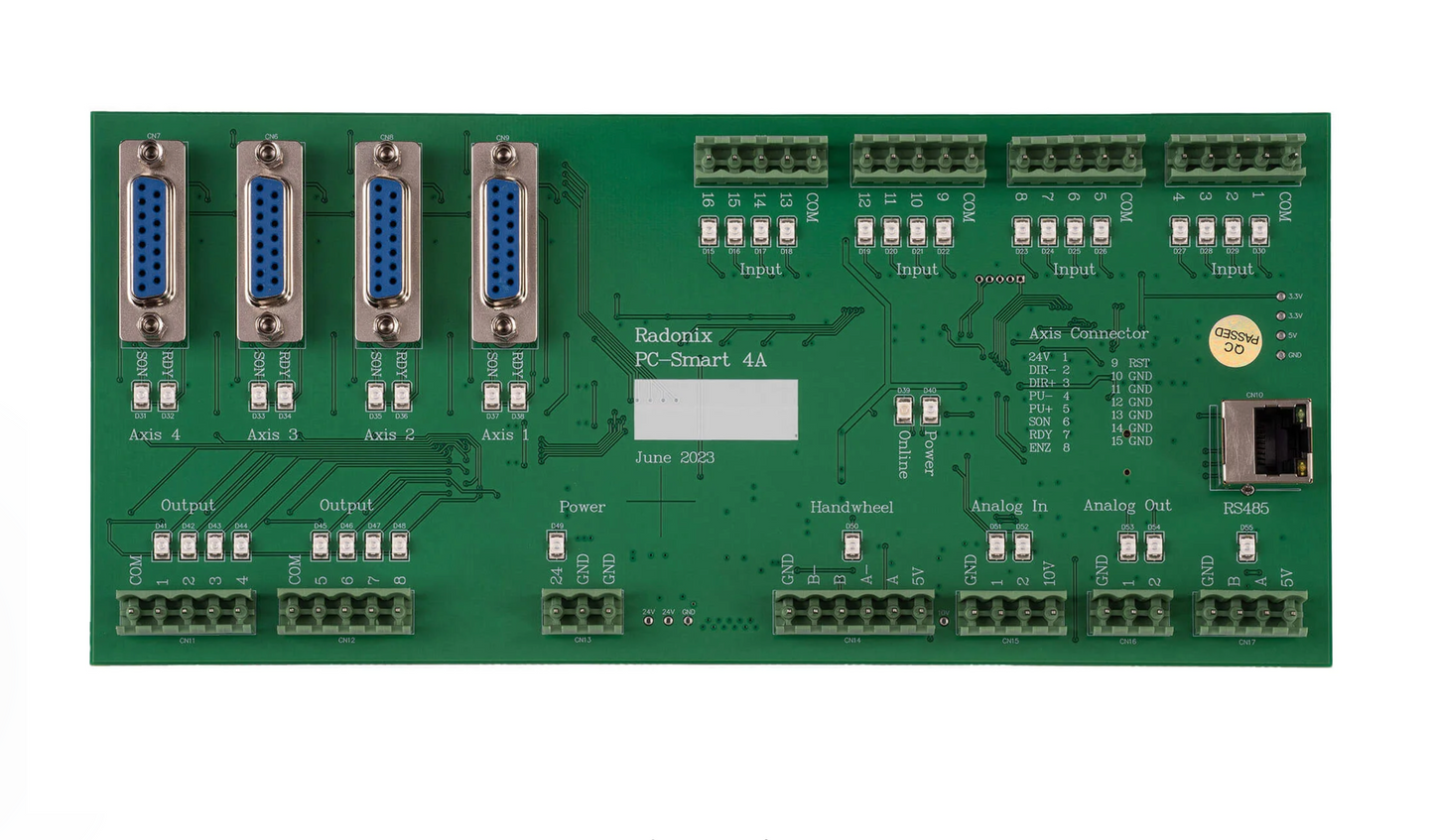 Radonix PC Smart 4A – 4-Axis CNC Control Card